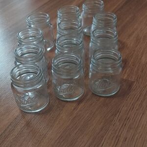 Clear Glass Mini Jars - Set of 12 (Transparent)